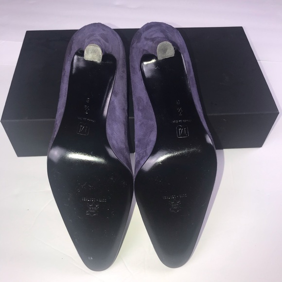 Bruno Magli | Sexy Deep Purple Suede Booties - Picture 8 of 8